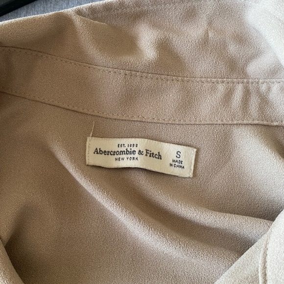 Abercrombie & Fitch Cream Colored Shirt Dress - Picture 4 of 5